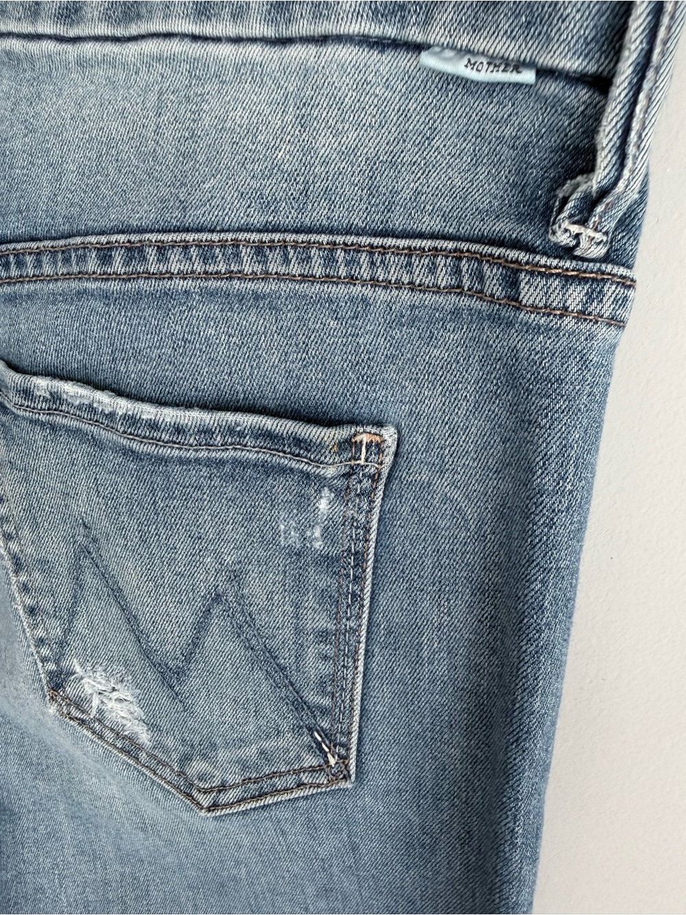 MOTHER High Waisted Looker Ankle Fray Jeans After the Heartbreak 28 High Rise - Picture 8 of 16